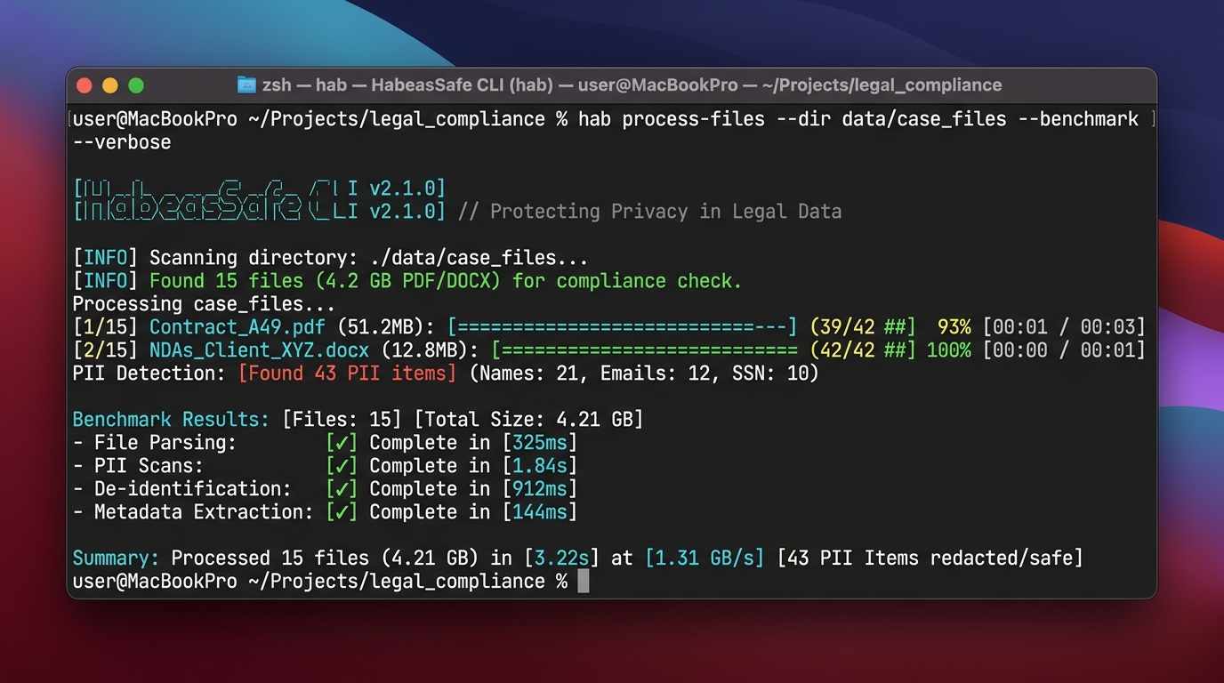 Captura de Pantalla Terminal CLI HabeasSafe